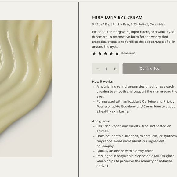 TWENTYNINE PALMS Mira Luna Retinol Eye Cream - Picture 3 of 5